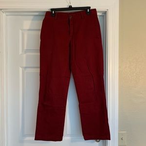 Haggar H26 Flat Front Men’s Chinos. Crimson, 30